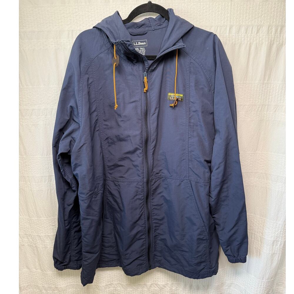 LL Bean Men's Mountain Classic Full-Zip Jacket, XXL Tall, Nautical Navy